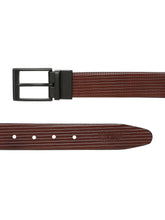 Load image into Gallery viewer, Men's Texture Finish Black & Brown Leather Reversiable Belt
