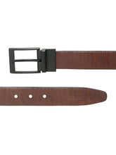 Load image into Gallery viewer, Men's Texture Black & Brown Leather Reversiable Belt