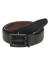 Load image into Gallery viewer, Men's Diagonal Texture Black & Brown Reversiable Belt