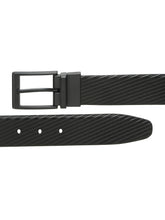 Load image into Gallery viewer, Men's Diagonal Texture Black & Brown Reversiable Belt