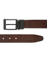 Load image into Gallery viewer, Men's Texture Black & Brown Leather Reversiable Belt
