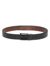 Load image into Gallery viewer, Men's Classic Texture Finish Black & Brown Leather Reversiable Belt
