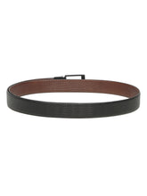 Load image into Gallery viewer, Men's Classic Texture Finish Black & Brown Leather Reversiable Belt