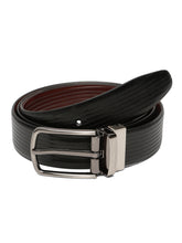Load image into Gallery viewer, Men's Texture Finish Black & Brown Leather Reversiable Belt