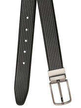 Load image into Gallery viewer, Men's Texture Finish Black & Brown Leather Reversiable Belt