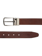 Load image into Gallery viewer, Men's Texture Finish Black & Brown Leather Reversiable Belt