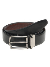 Load image into Gallery viewer, Men's Texture Black & Brown Leather Reversiable Belt