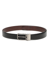 Load image into Gallery viewer, Men's Texture Black & Brown Leather Reversiable Belt