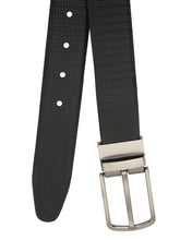 Load image into Gallery viewer, Men's Texture Black & Brown Leather Reversiable Belt