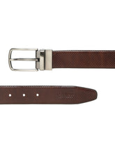 Load image into Gallery viewer, Men's Texture Black & Brown Leather Reversiable Belt