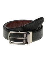 Load image into Gallery viewer, Men's Texture Finish Black & Brown Leather Reversiable Belt