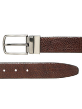 Load image into Gallery viewer, Men's Texture Finish Black & Brown Leather Reversiable Belt