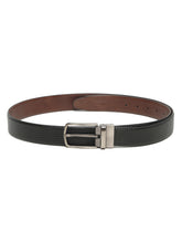 Load image into Gallery viewer, Men's Classic Texture Finish Black & Brown Leather Reversiable Belt