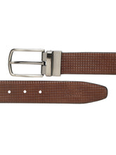 Load image into Gallery viewer, Men's Classic Texture Finish Black & Brown Leather Reversiable Belt