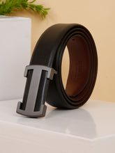 Load image into Gallery viewer, MEN TEXTURED LEATHER PUSH-PIN BELT