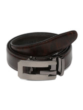 Load image into Gallery viewer, Men Brown Lizard Texture Leather Auto-Lock Buckle Belt