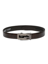Load image into Gallery viewer, Men Brown Lizard Texture Leather Auto-Lock Buckle Belt