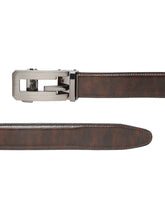 Load image into Gallery viewer, Men Brown Lizard Texture Leather Auto-Lock Buckle Belt