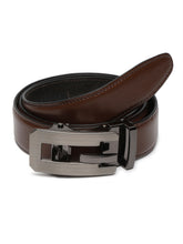 Load image into Gallery viewer, Men Brown Texture Leather Auto-Lock Buckle Belt