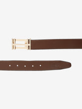 Load image into Gallery viewer, Men Black & Brown Reversible Genuine Leather Belt