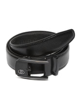 Load image into Gallery viewer, Men Black Texture Leather Auto-Lock Belt