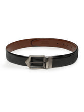 Load image into Gallery viewer, Men Black & Brown Reversible Genuine Leather Belt