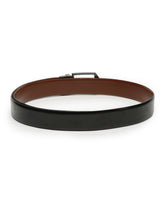 Load image into Gallery viewer, Men Black & Brown Reversible Genuine Leather Belt