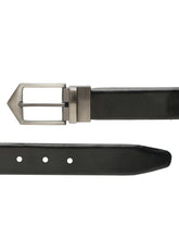 Load image into Gallery viewer, Men Black & Brown Reversible Genuine Leather Belt