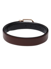 Load image into Gallery viewer, Men Black & Brown Reversible Genuine Leather Belt