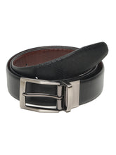 Load image into Gallery viewer, Men's Texture Black & Brown Leather Reversiable Belt