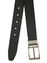Load image into Gallery viewer, Men's Texture Black & Brown Leather Reversiable Belt