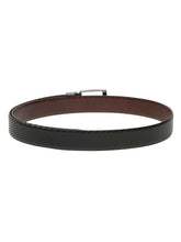 Load image into Gallery viewer, Men's Diagonal Texture Black & Brown Reversiable Belt