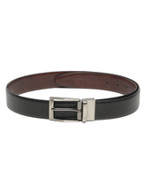Load image into Gallery viewer, Men's Texture Black & Brown Leather Reversiable Belt