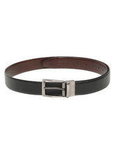 Load image into Gallery viewer, Men's Texture Finish Black & Brown Leather Reversiable Belt