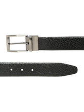 Load image into Gallery viewer, Men's Texture Finish Black & Brown Leather Reversiable Belt
