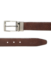 Load image into Gallery viewer, Men's Texture Finish Black & Brown Leather Reversiable Belt