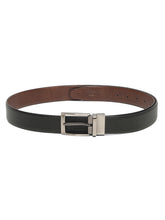 Load image into Gallery viewer, Men's Classic Texture Finish Black & Brown Leather Reversiable Belt