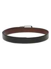 Load image into Gallery viewer, Men's Texture Black & Brown Leather Reversiable Belt