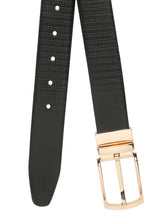 Load image into Gallery viewer, Men's Texture Black & Brown Leather Reversiable Belt