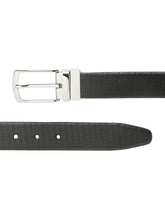 Load image into Gallery viewer, Men's Texture Black & Brown Leather Reversiable Belt