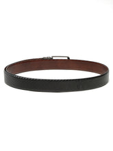 Load image into Gallery viewer, Men's Diagonal Texture Black & Brown Reversiable Belt