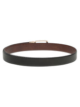 Load image into Gallery viewer, Men's Diagonal Texture Black & Brown Reversiable Belt