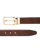 Load image into Gallery viewer, Men's Diagonal Texture Black & Brown Reversiable Belt