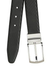 Load image into Gallery viewer, Men's Diagonal Texture Black & Brown Reversiable Belt