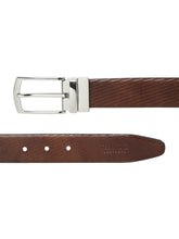 Load image into Gallery viewer, Men's Diagonal Texture Black & Brown Reversiable Belt