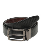 Load image into Gallery viewer, Men's Texture Black & Brown Leather Reversiable Belt