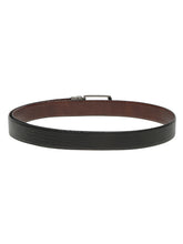 Load image into Gallery viewer, Men's Texture Finish Black & Brown Leather Reversiable Belt