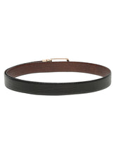 Load image into Gallery viewer, Men's Texture Finish Black & Brown Leather Reversiable Belt