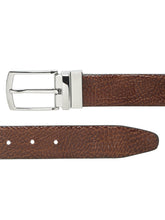 Load image into Gallery viewer, Men's Texture Finish Black & Brown Leather Reversiable Belt