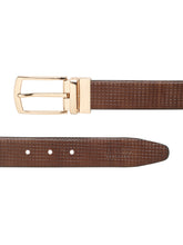 Load image into Gallery viewer, Men's Classic Texture Finish Black & Brown Leather Reversiable Belt